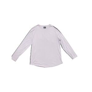 Cuts  Curve Hem Long Sleeve Tee Top Basic Layer Comfort Minimalist Casual XL